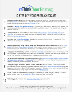 DIY WordPress Checklist