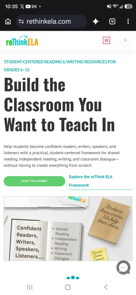 reThink ELA Website reThink ELA Website